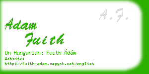 adam fuith business card