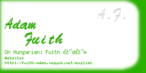 adam fuith business card